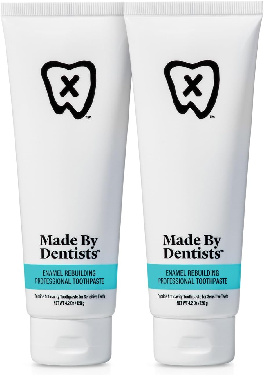 Professional Enamel Rebuilding Toothpaste - 2 Pack - Remineralizing Nano Hydroxyapatite Toothpaste with Sodium Fluoride, ADA Approved, Vegan, 2 x 4.2oz