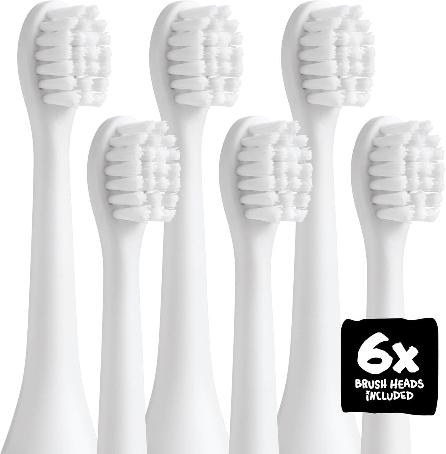 Kids Electric Toothbrush Replacement Heads – 6 Pack - Soft Bristles Brush Heads for Gentle Care, 18 Months Supply