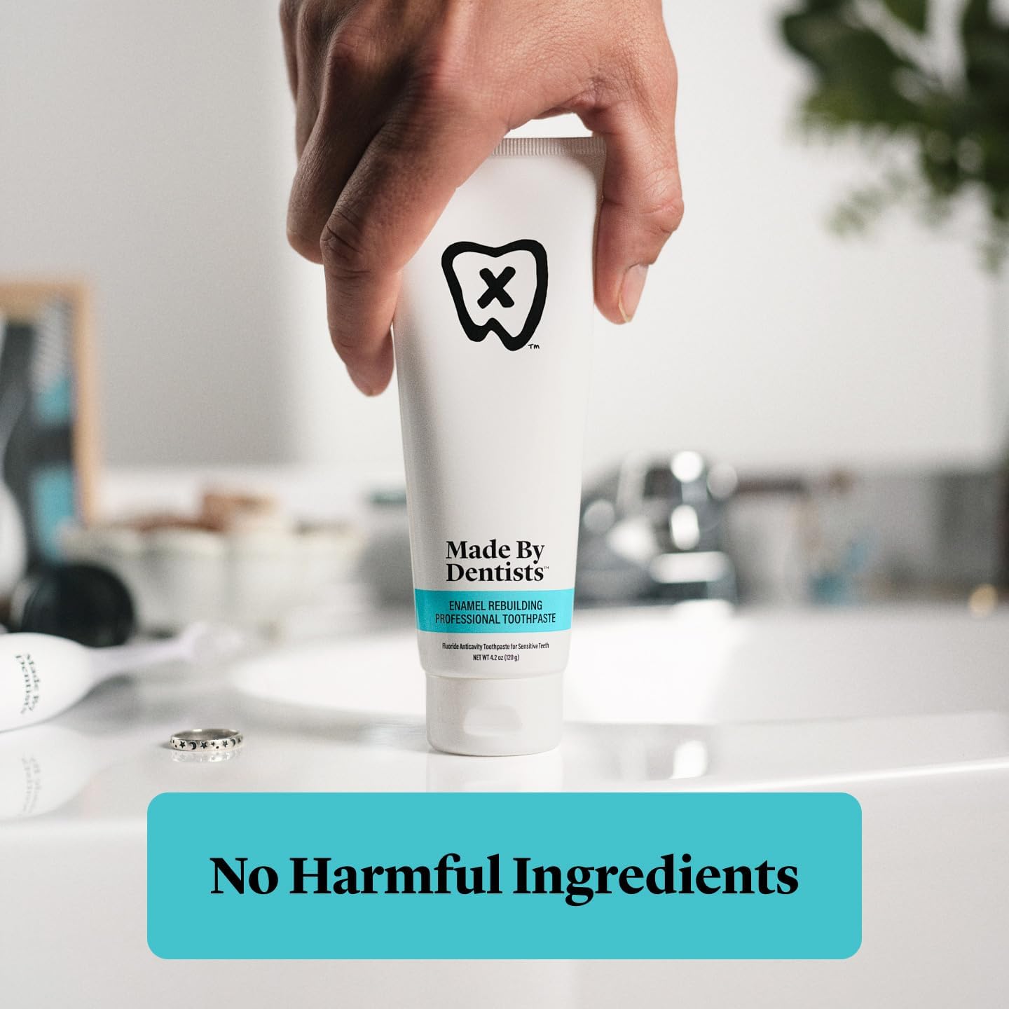 Whitening Powder + Enamel Toothpaste – Remineralizing Bundle with Hydroxyapatite – Non-Abrasive Stain Removal with Pap & Enamel Strengthening with Fluoride