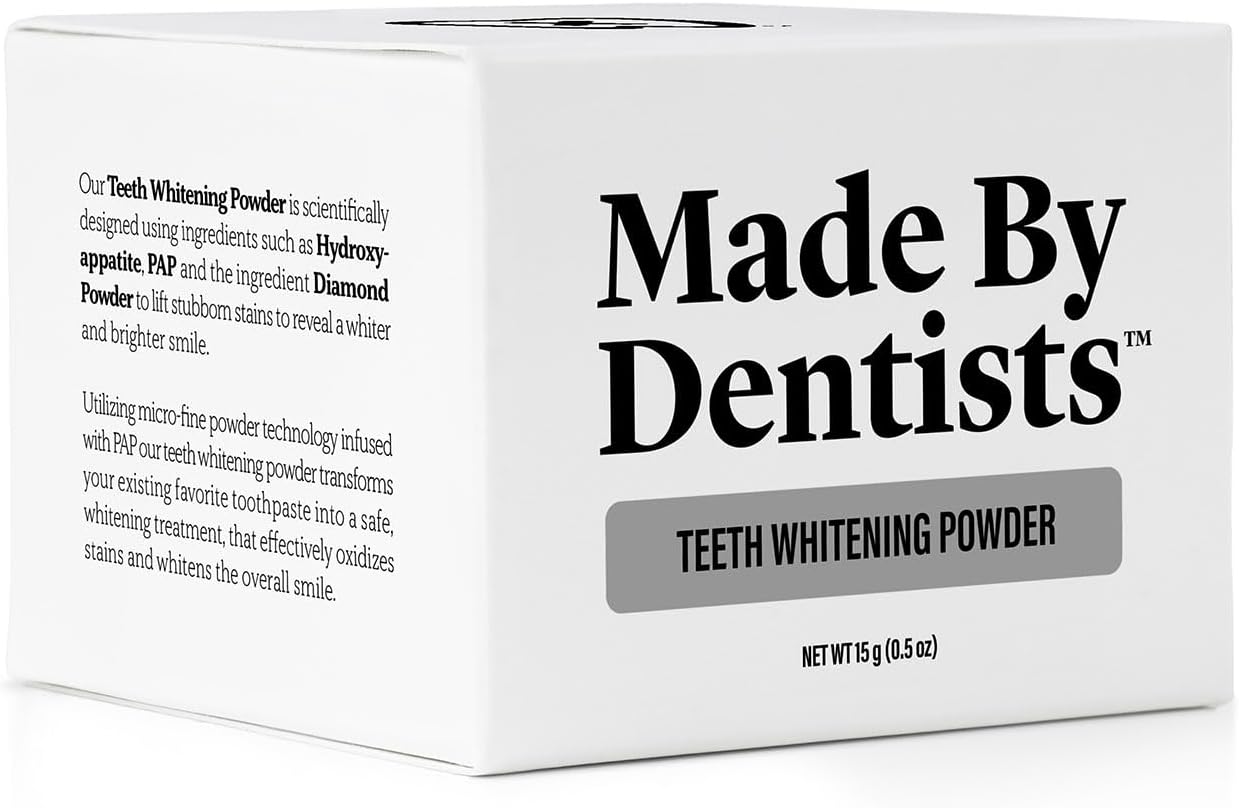 Professional Teeth Whitening Powder - Remineralizing Hydroxyapatite Tooth Powder Formula with Pap, and Diamond Pwdr - Non-Abrasive Stain Remover for Instant Results