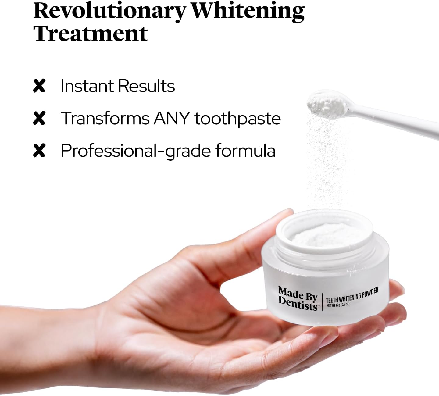 Whitening Powder + Ultra Whitening Toothpaste – Complete Whitening Bundle for Sensitive Teeth with Hydroxyapatite Fluoride & Hydrogen Peroxide – ADA Approved, Non-Abrasive & Vegan