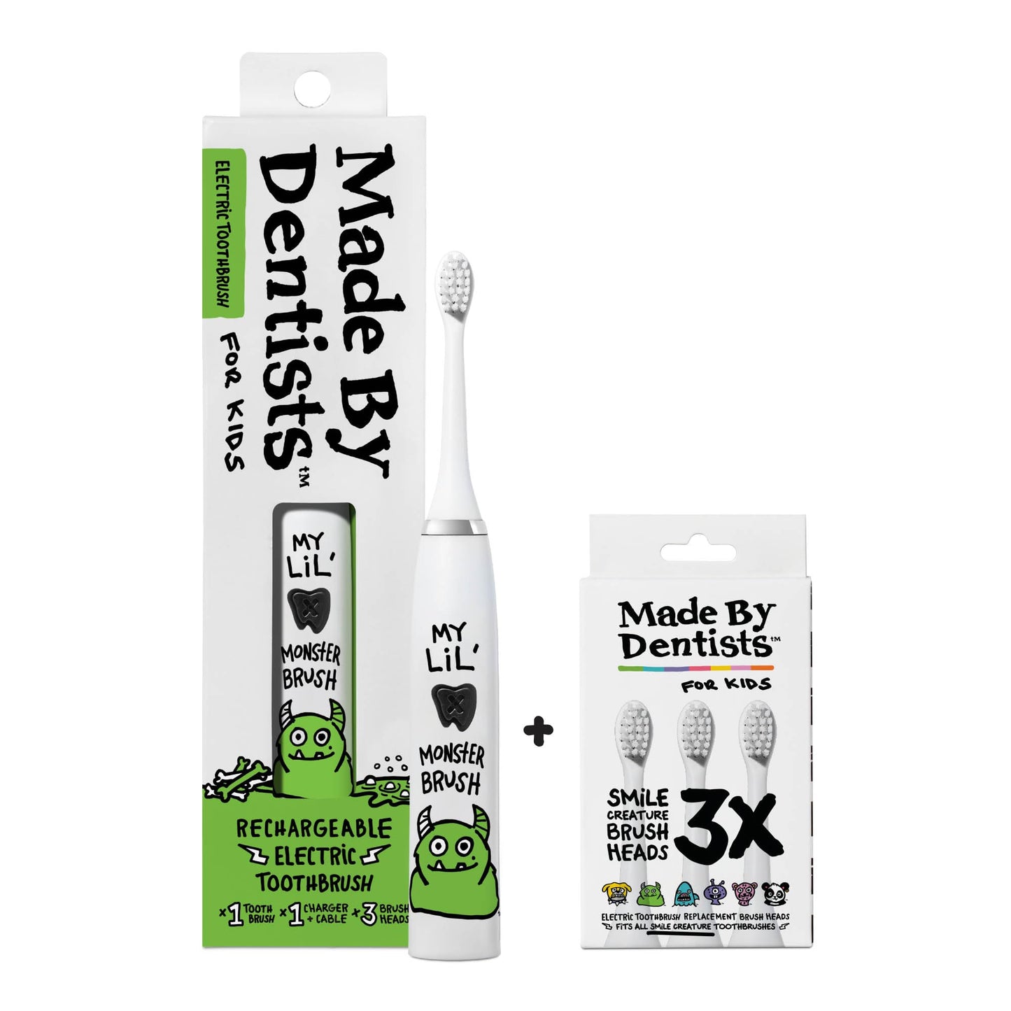 Kids Electric Toothbrush - Rechargeable Vibrating Toothbrush with Timer, Includes 6 Replacement Heads, Gently Cleans Little Teeth, for Girls and Boys, Kids & Toddlers Age 2+, Shark