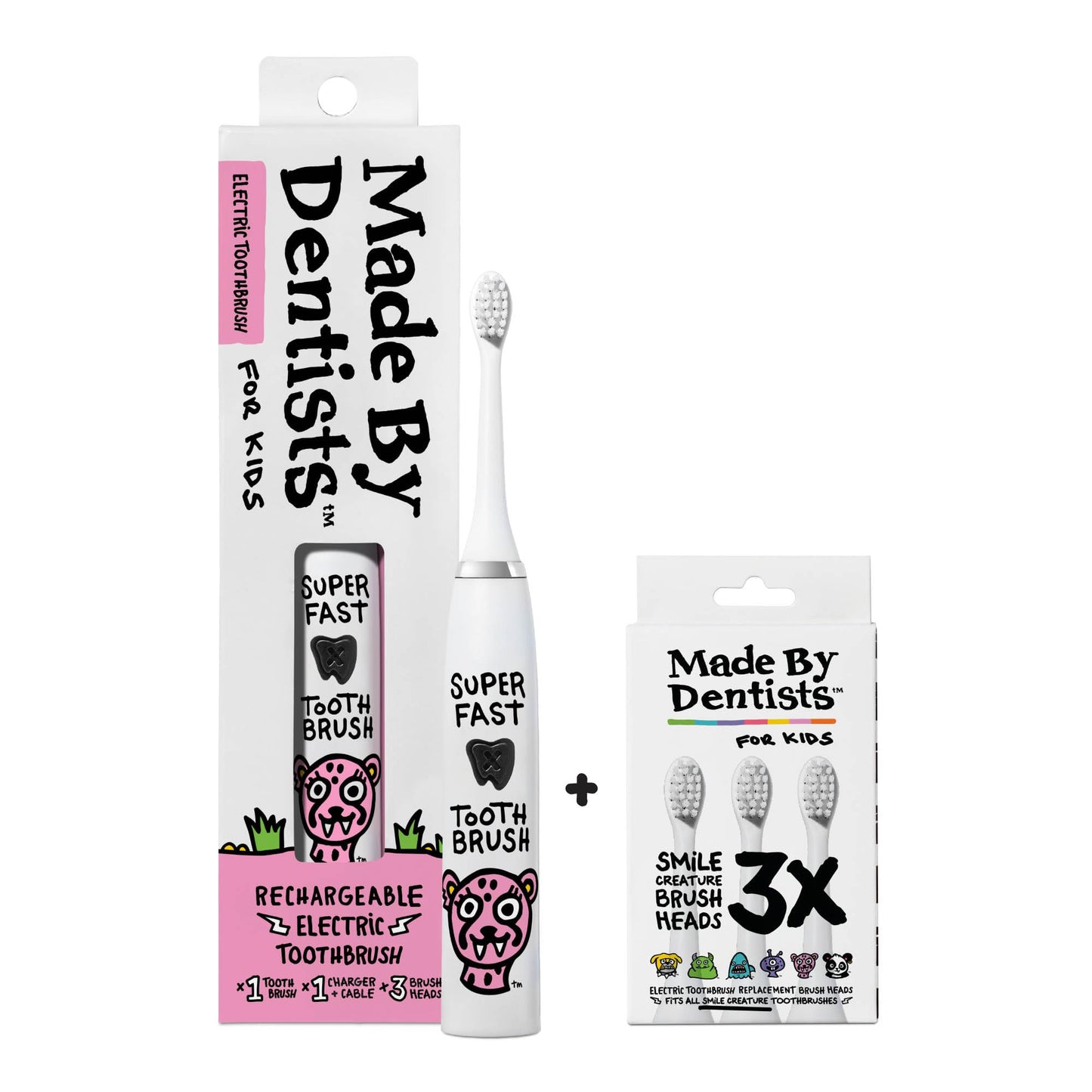 Kids Electric Toothbrush - Rechargeable Vibrating Toothbrush with Timer, Includes 6 Replacement Heads, Gently Cleans Little Teeth, for Girls and Boys, Kids & Toddlers Age 2+, Shark