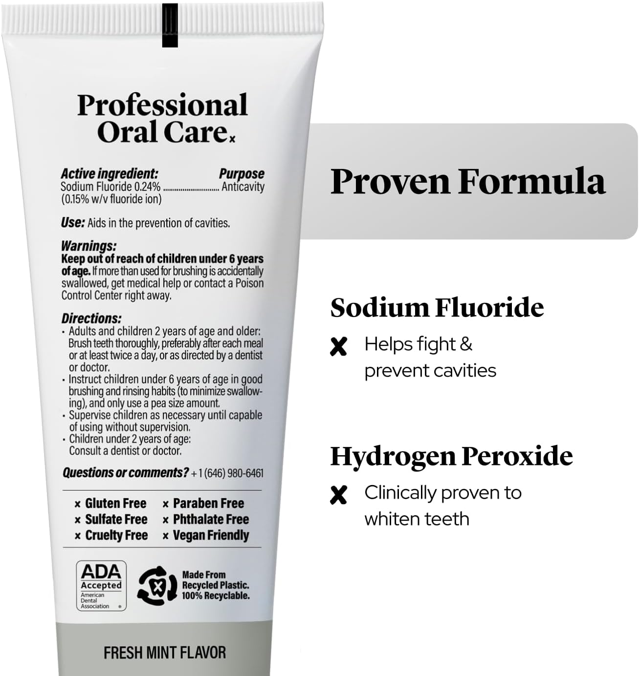 Whitening Powder + Ultra Whitening Toothpaste – Complete Whitening Bundle for Sensitive Teeth with Hydroxyapatite Fluoride & Hydrogen Peroxide – ADA Approved, Non-Abrasive & Vegan