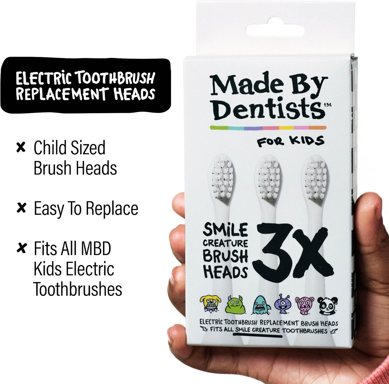 Kids Electric Toothbrush Replacement Heads – 6 Pack - Soft Bristles Brush Heads for Gentle Care, 18 Months Supply