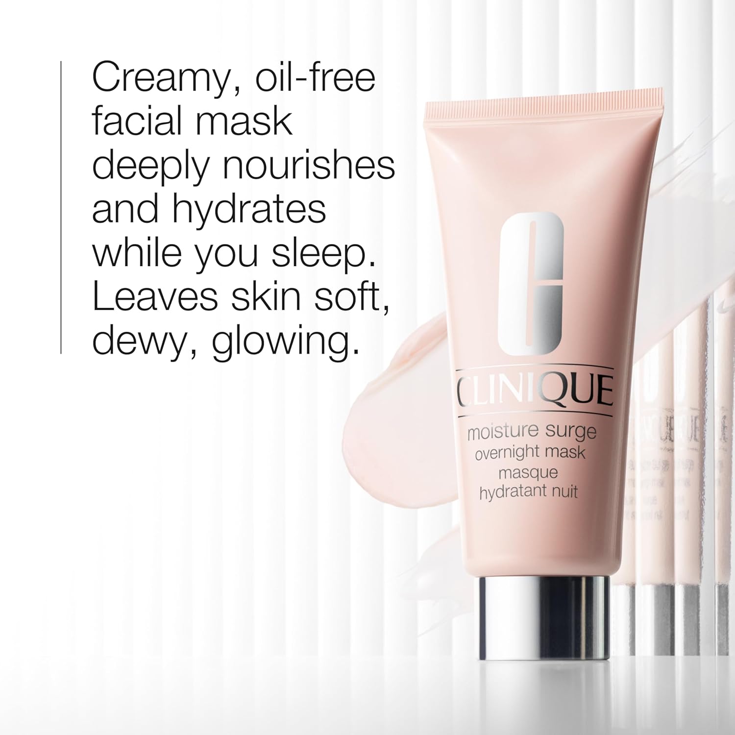 Clinique Skin School Supplies Set: Glowing Skin Essentials | Moisture Surge 1H Auto-Replenishing Hydrator, 0.5 Fl Oz | Face Spray Thirsty Skin Relief, 1 Fl Oz | Overnight Mask, 1 Fl Oz